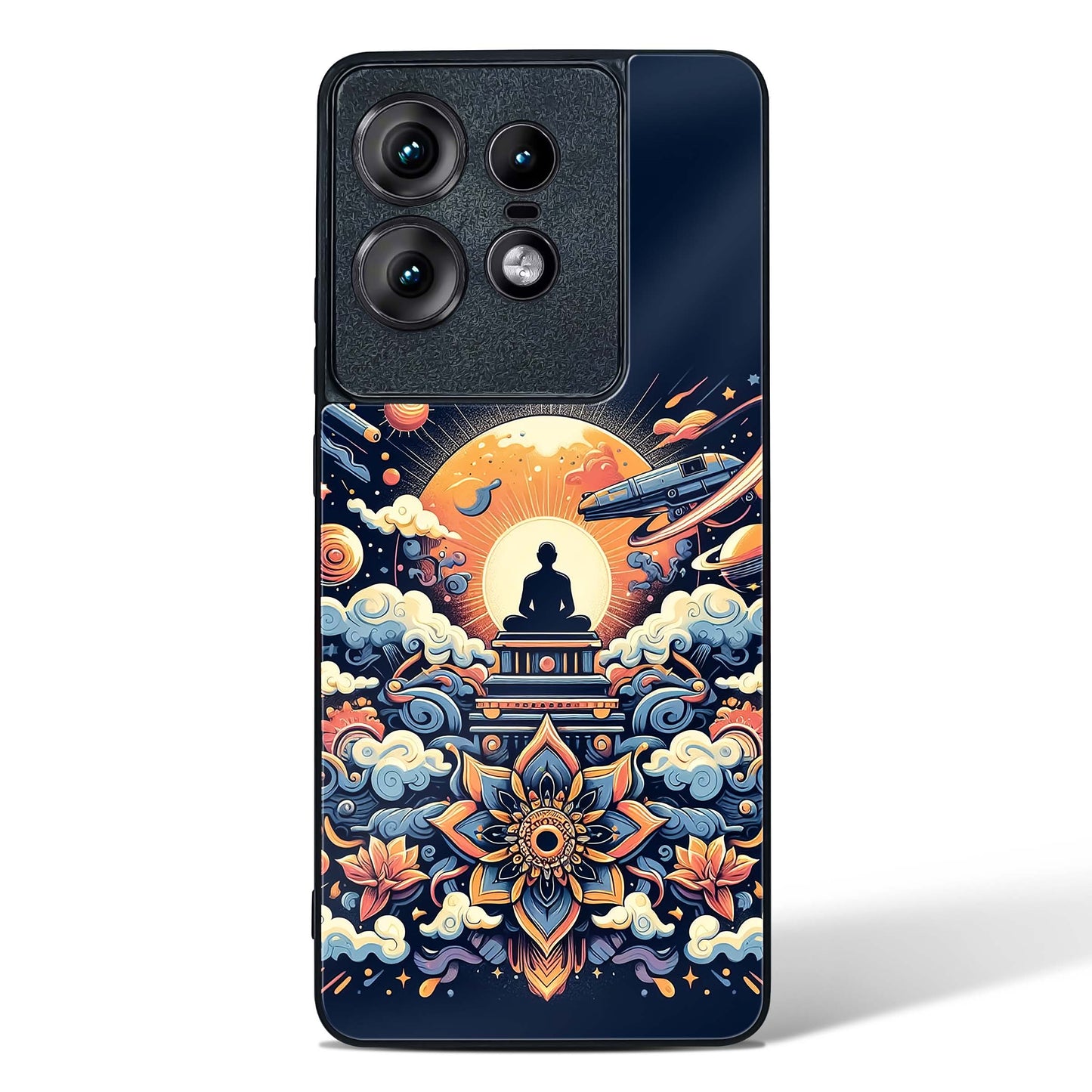 Celestial Meditation Art Glass Phone Case-Motorola Edge 50 Pro