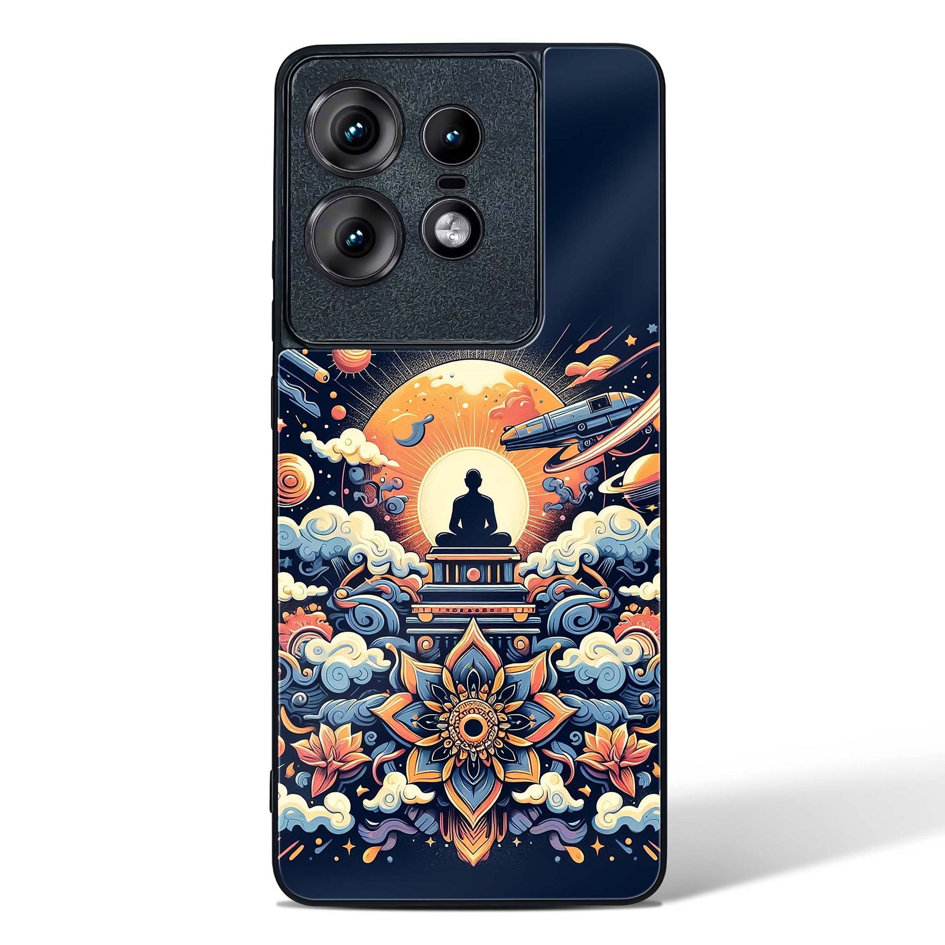 Celestial Meditation Art Glass Phone Case-Motorola Edge 50 Pro