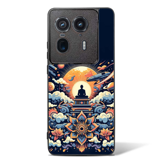 Celestial Meditation Art Glass Phone Case-Motorola Edge 50 Ultra