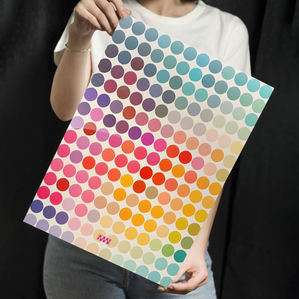 Chromatic Dots Metal-Poster