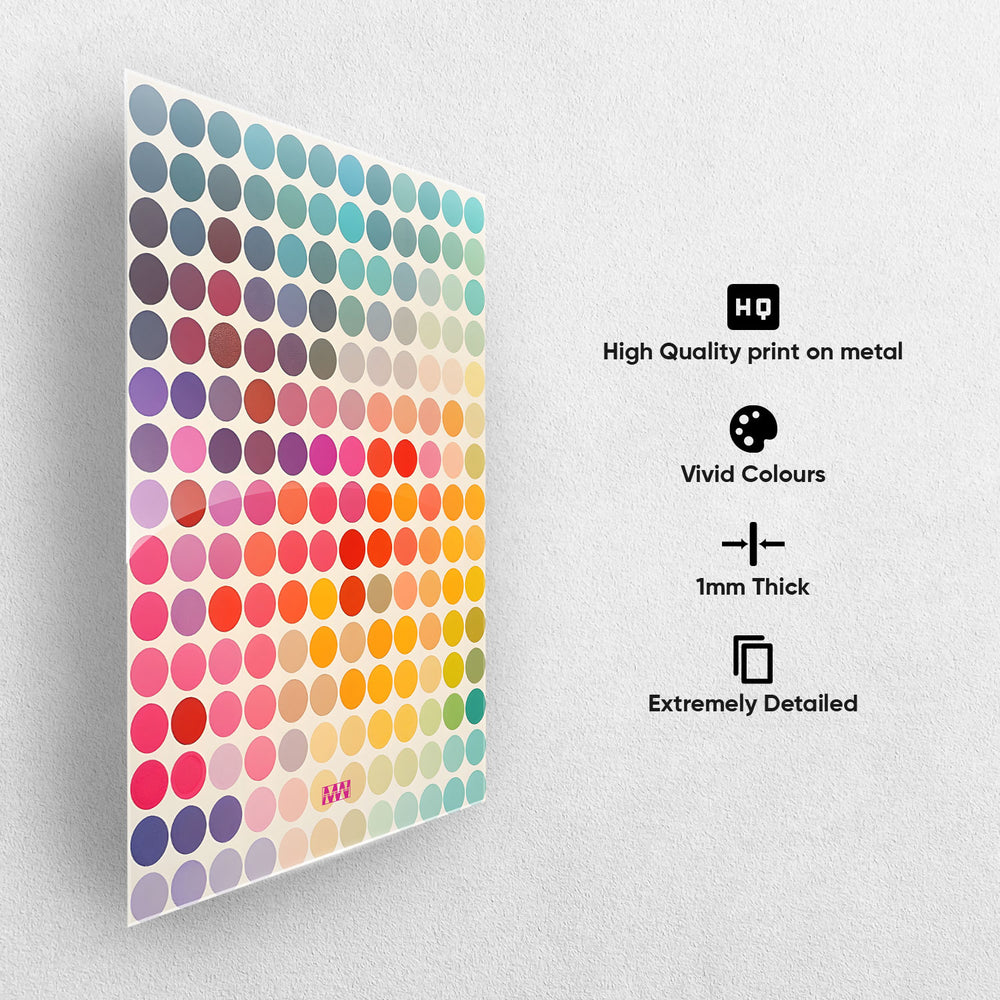 Chromatic Dots Metal-Poster