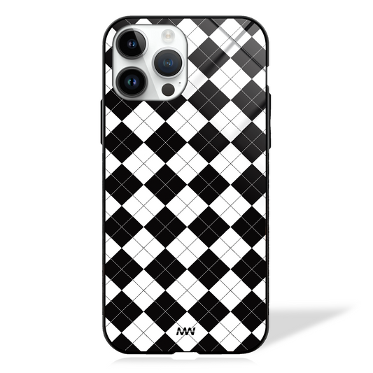 Classic Checkered Pattern GLASS CASE -  - MW Stuffs - 