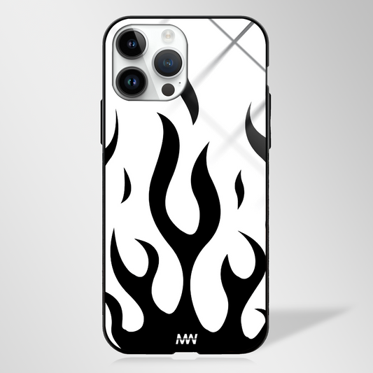 Classic Flames Black & White GLASS CASE -  - MW Stuffs - 