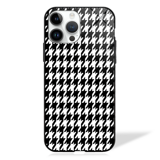 Classic Houndstooth Pattern GLASS CASE -  - MW Stuffs - 