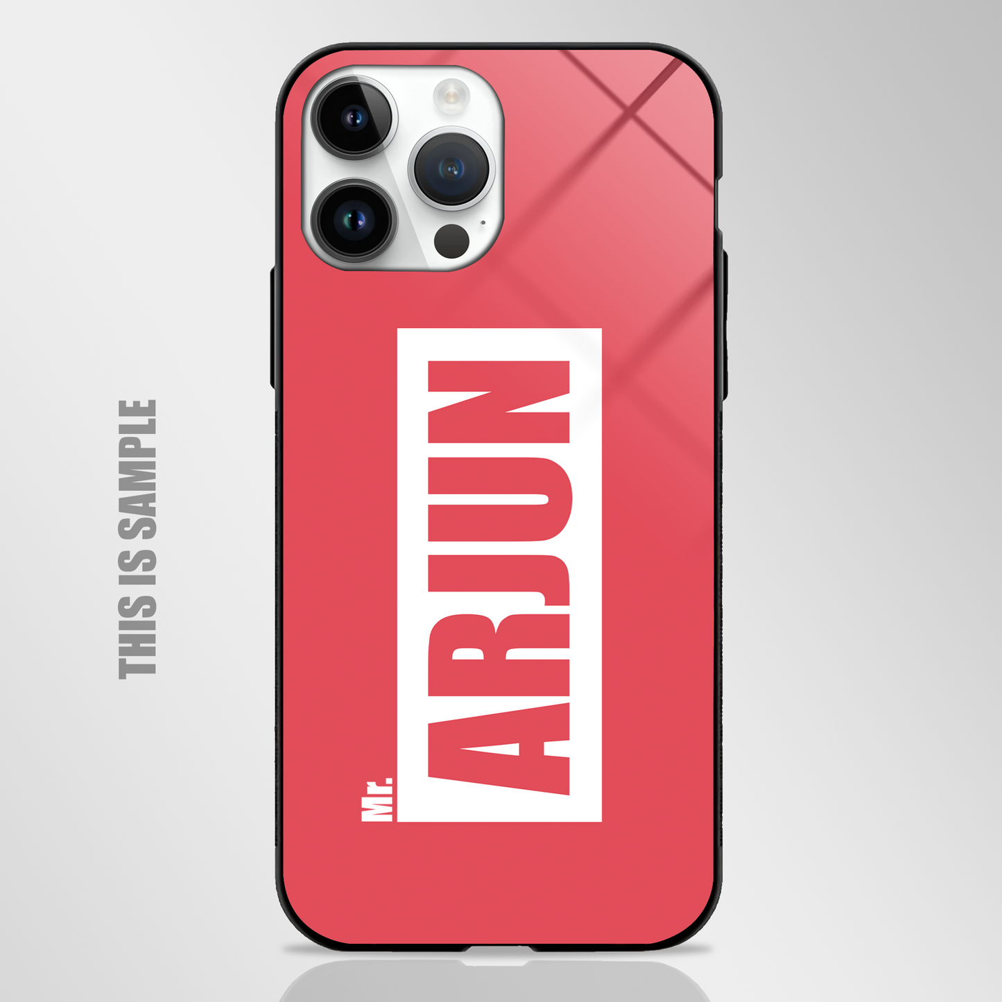 Classic Style Custom Name Premium GLASS CASE -  - MW Stuffs - 