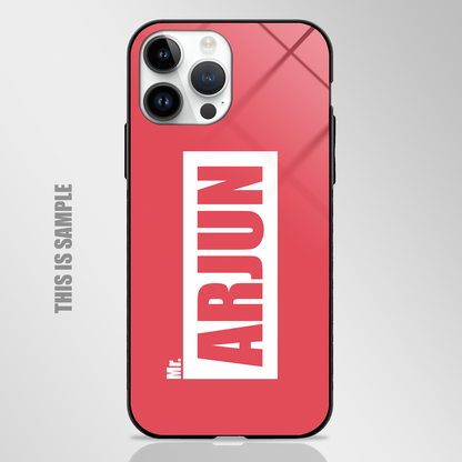 Classic Style Custom Name Premium GLASS CASE -  - MW Stuffs - 