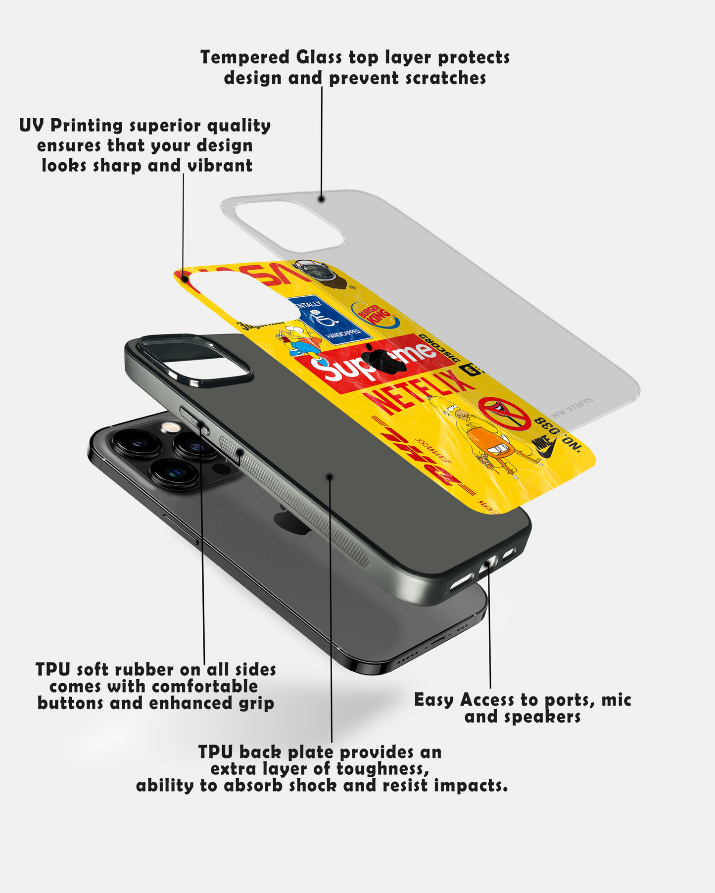 Club of Brands Sticker Glass Case -  - MW Stuffs - 