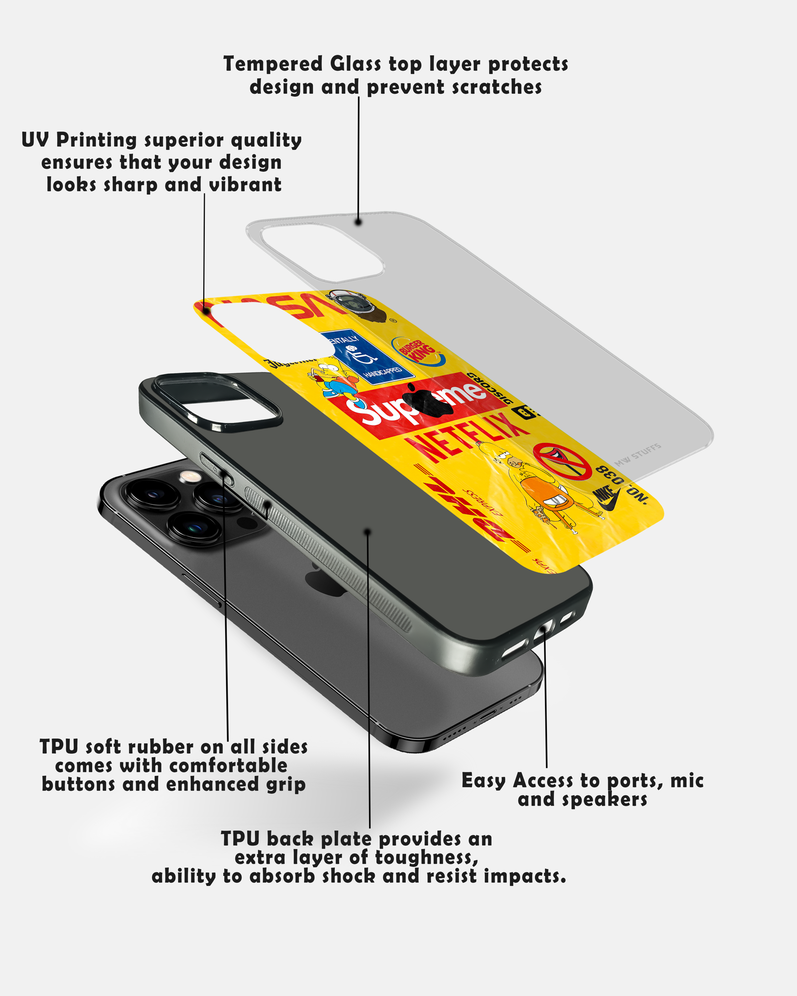 Club of Brands Sticker Glass Case -  - MW Stuffs - 
