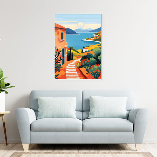 Coastal Sunset View Metal-Poster