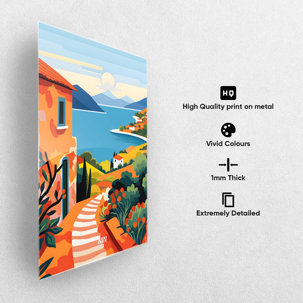Coastal Sunset View Metal-Poster