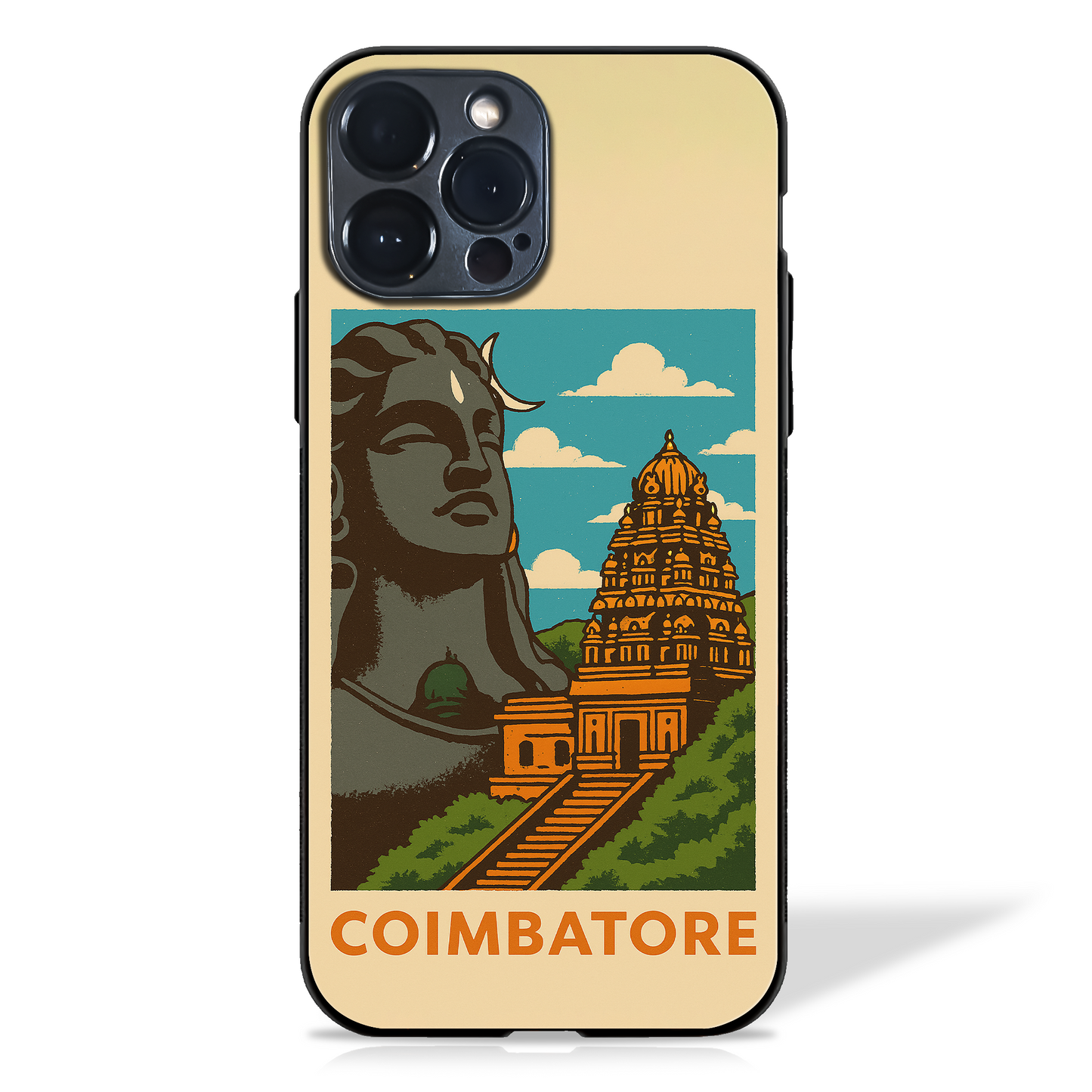 Iconic Cityscapes illustration Glass Case (18 cities)