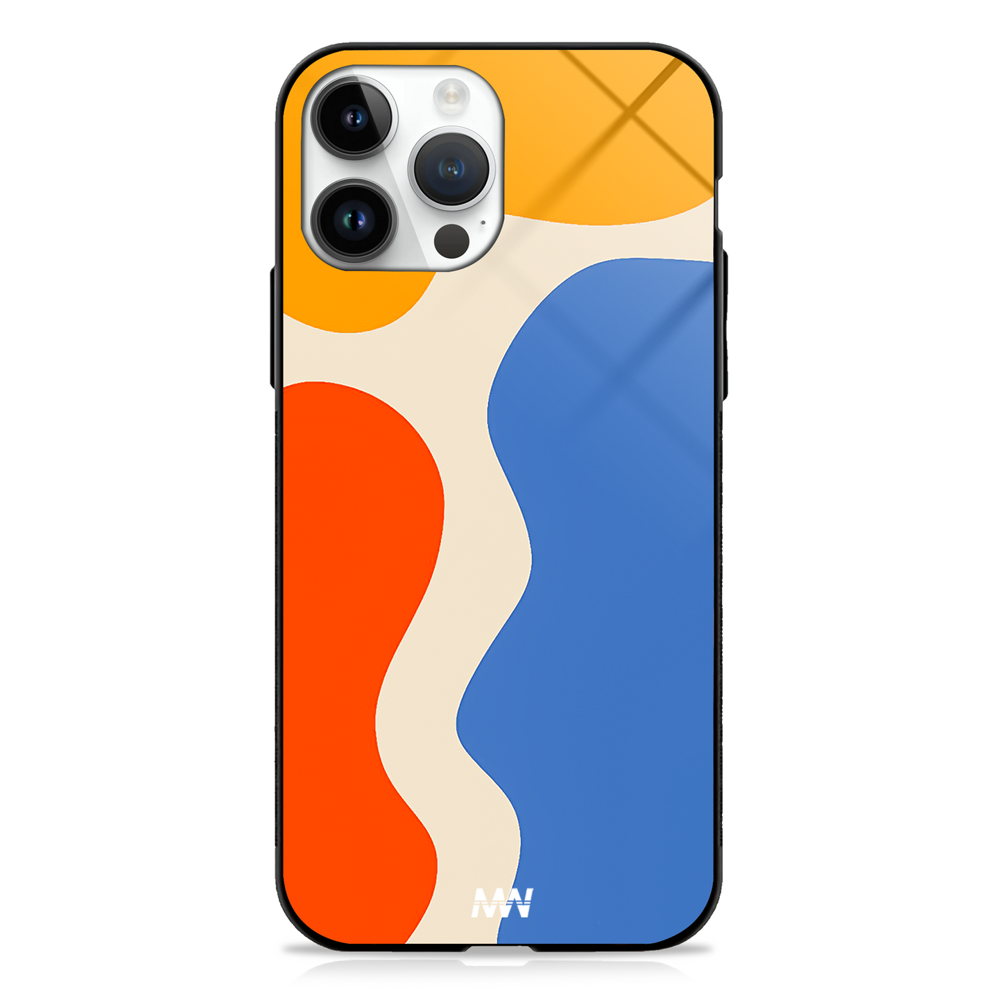 Colorful Aqua Wave Abstract GLASS CASE -  - MW Stuffs - 