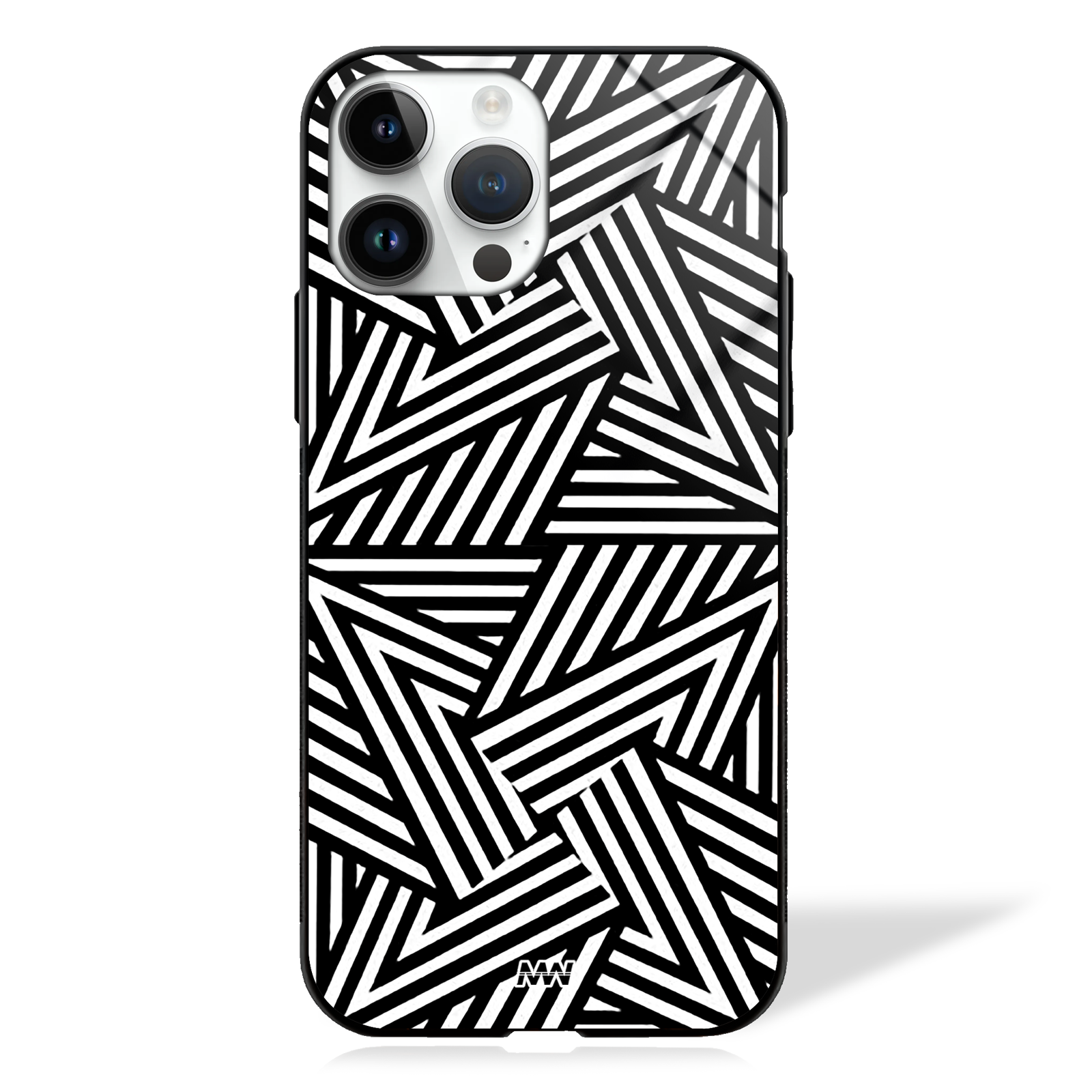 Contrast Grid Pattern GLASS CASE -  - MW Stuffs - 