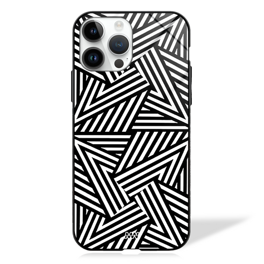 Contrast Grid Pattern GLASS CASE -  - MW Stuffs - 