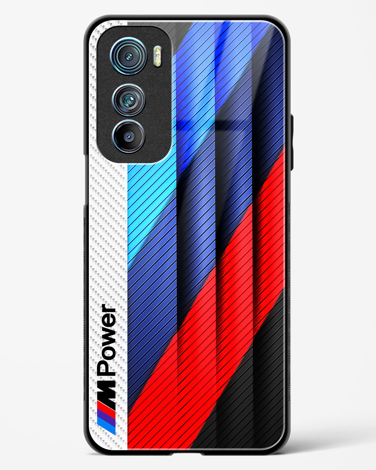 Cool Racing Pattern Glass Phone Case-Motorola Edge 30