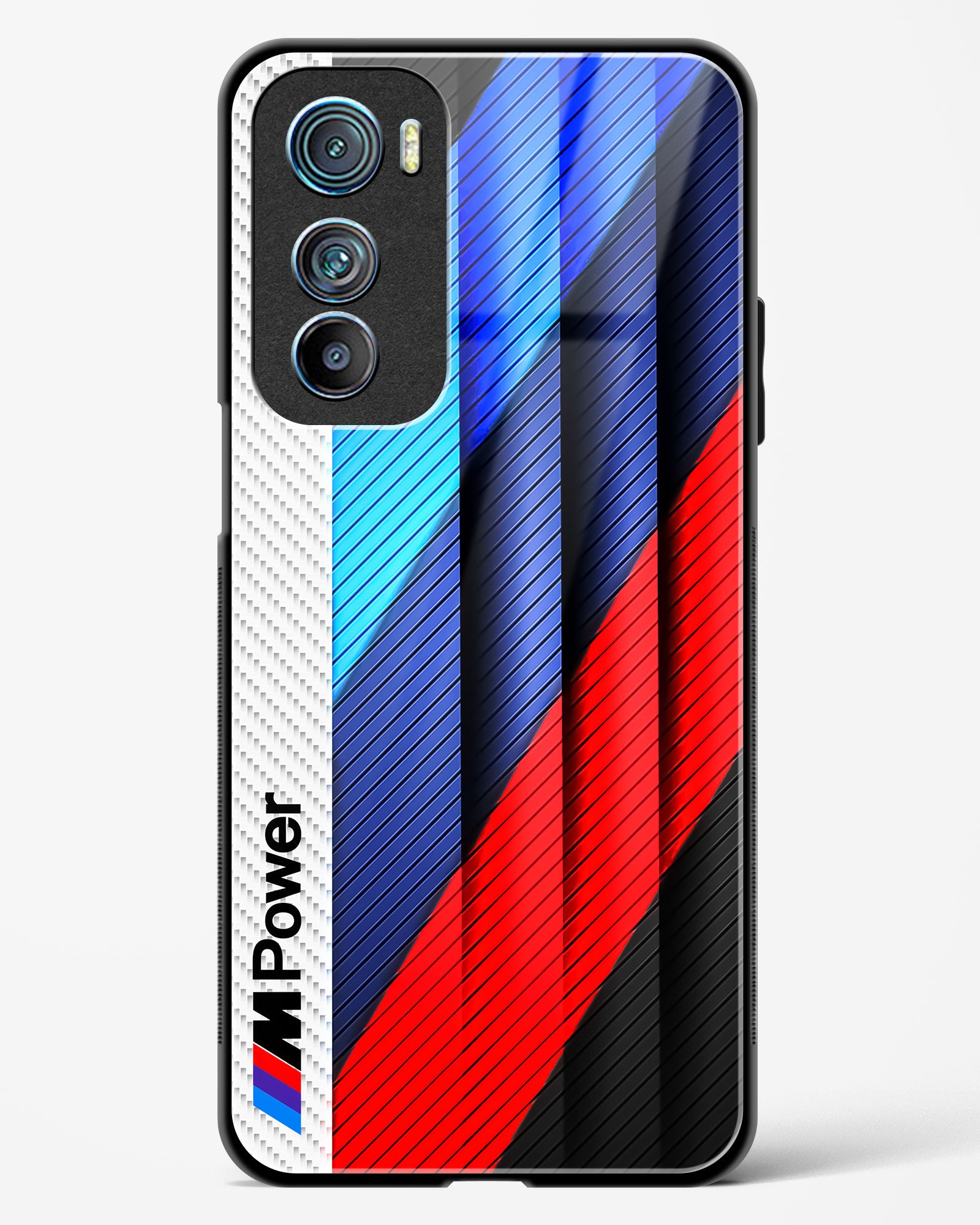 Cool Racing Pattern Glass Phone Case-Motorola Edge 30