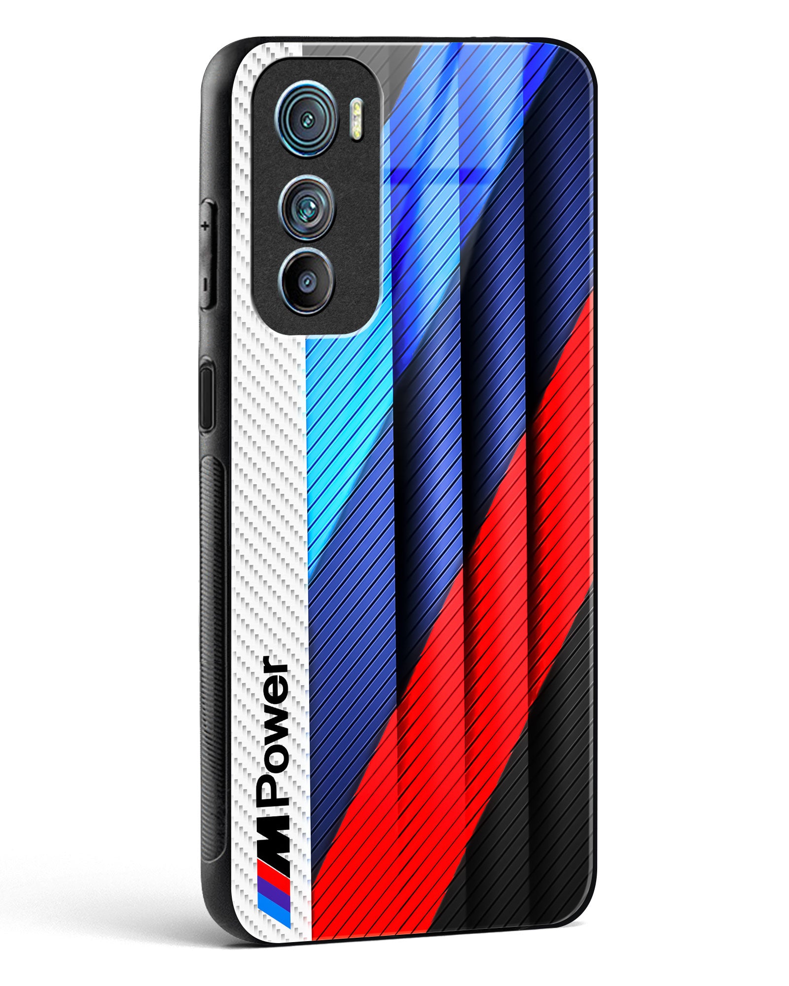Cool Racing Pattern Glass Phone Case-Motorola Edge 30