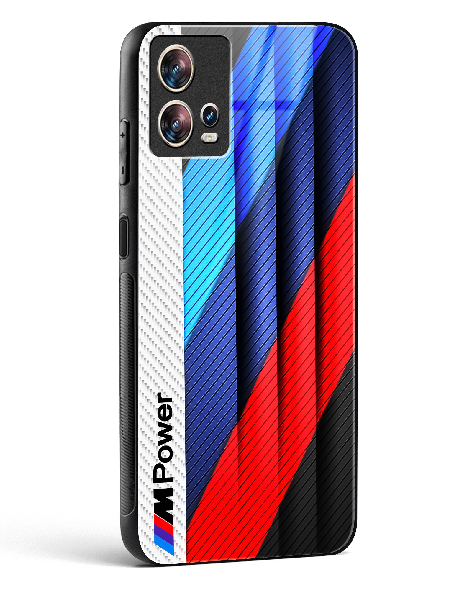 Cool Racing Pattern Glass Phone Case-Motorola Edge 30 Fusion