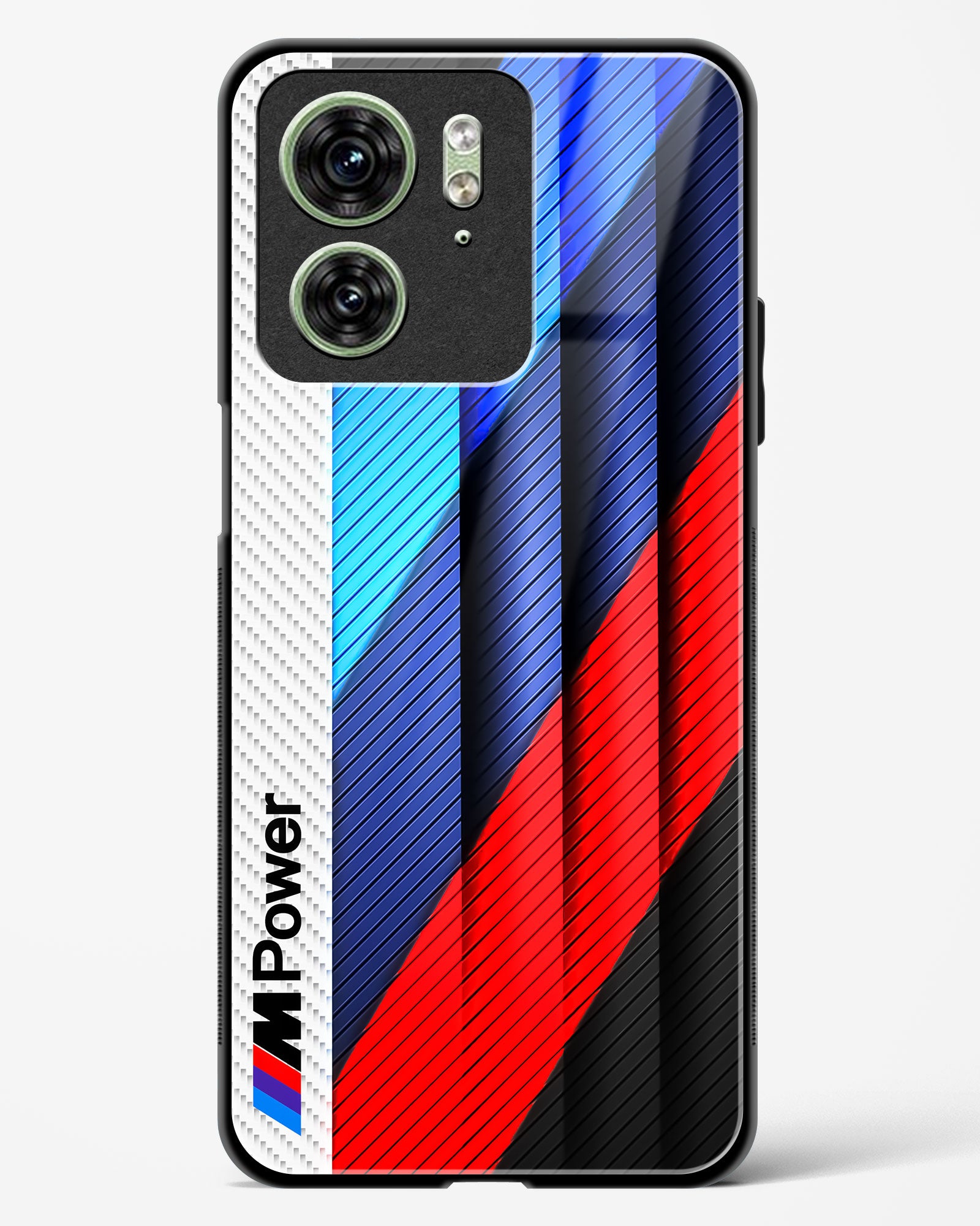 Cool Racing Pattern Glass Phone Case-Motorola Edge 40