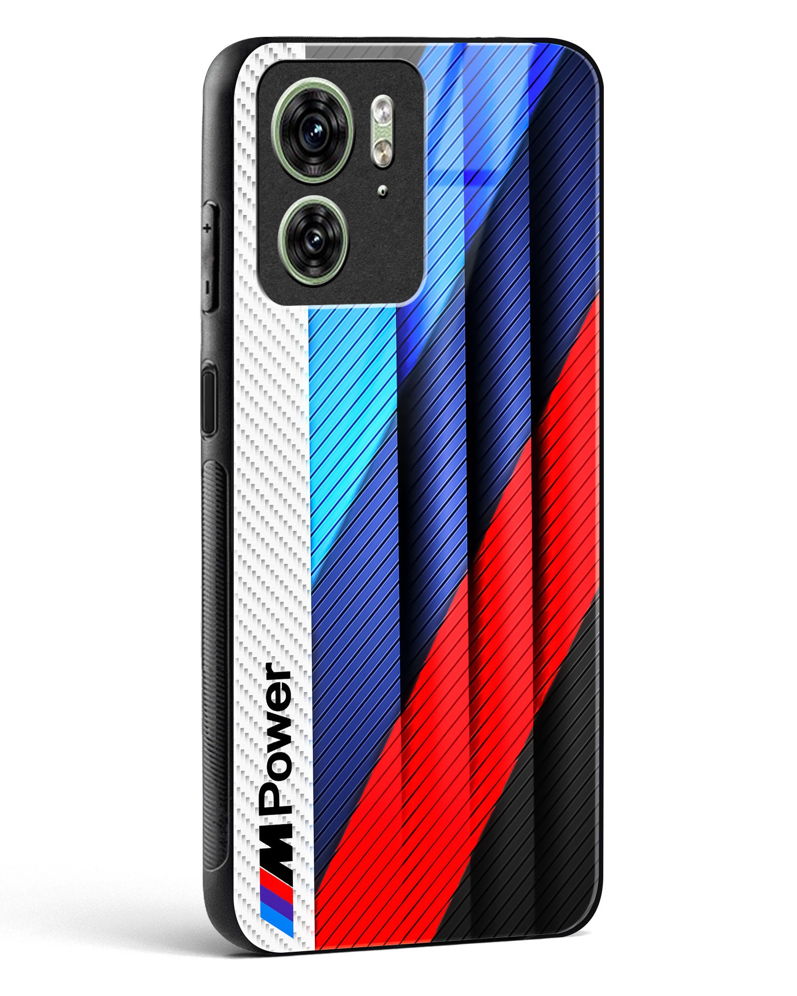 Cool Racing Pattern Glass Phone Case-Motorola Edge 40