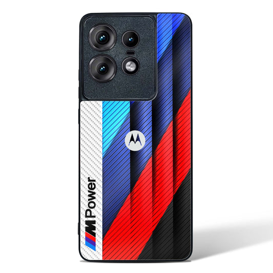 Cool Racing Pattern Glass Phone Case-Motorola Edge 50 Pro