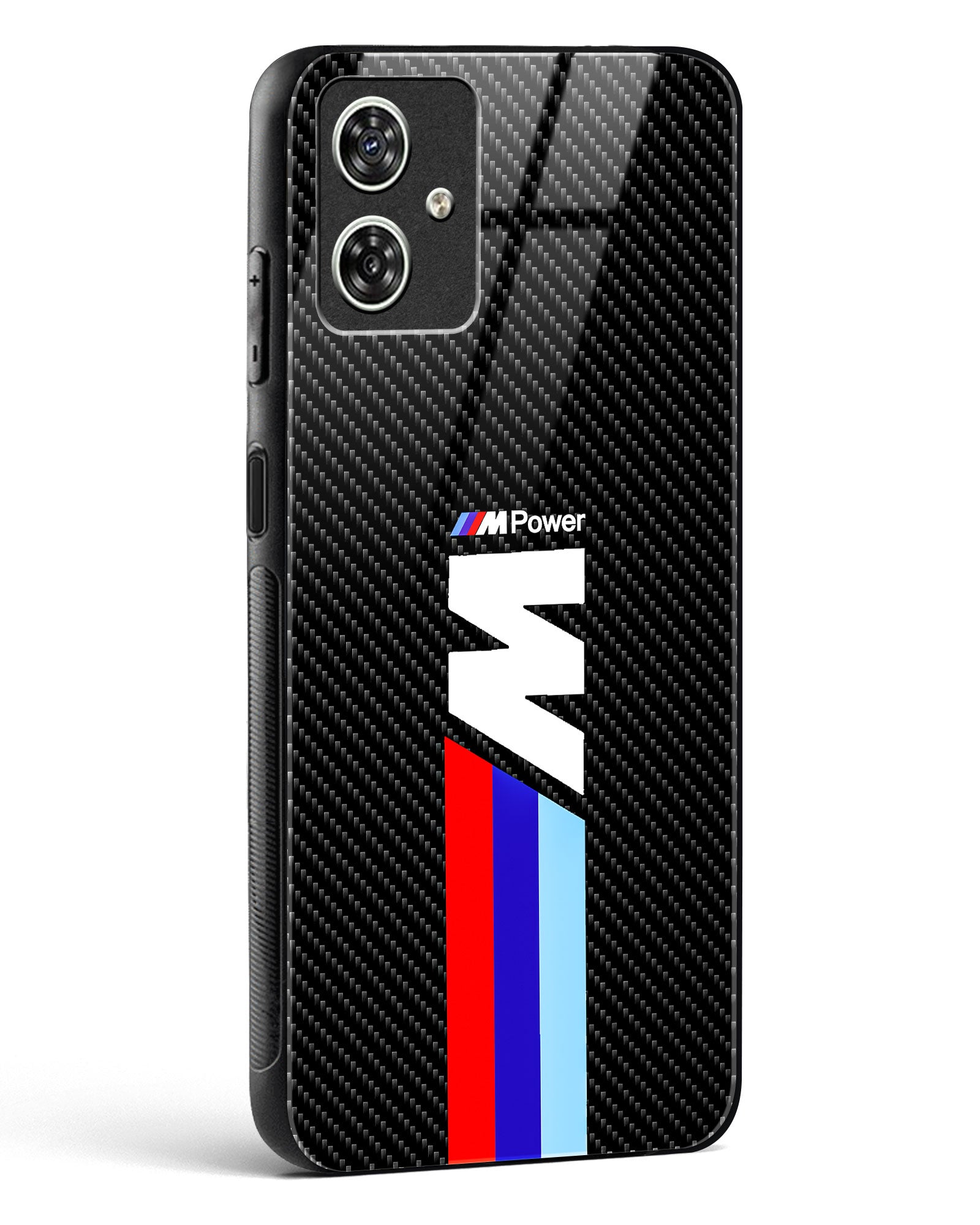 Cool Racing Striped Glass Phone Case-Moto G64 5G