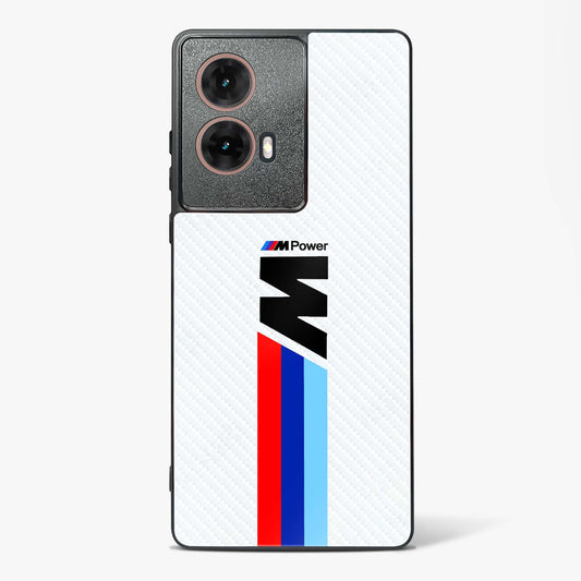 Cool Racing Striped Glass Phone Case-Moto G85 5G