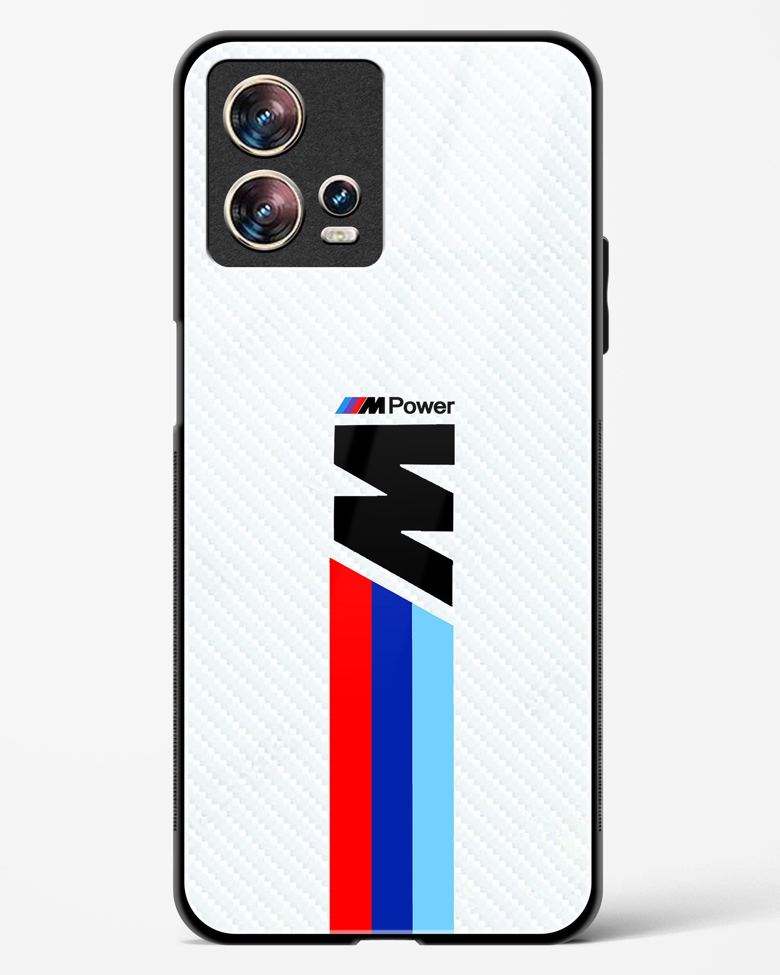 Cool Racing Striped Glass Phone Case-Motorola Edge 30 Fusion