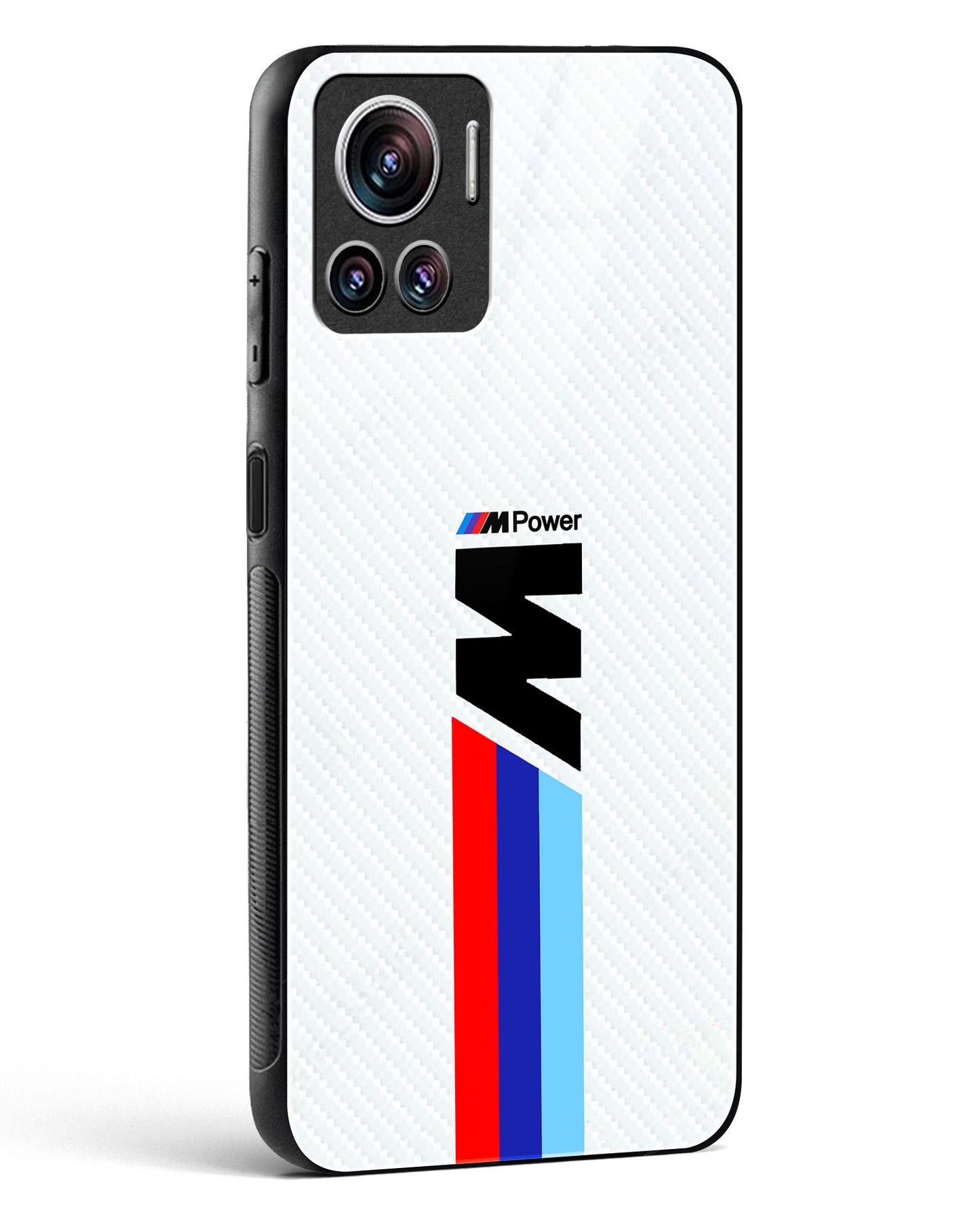 Cool Racing Striped Glass Phone Case-Motorola Edge 30 Ultra
