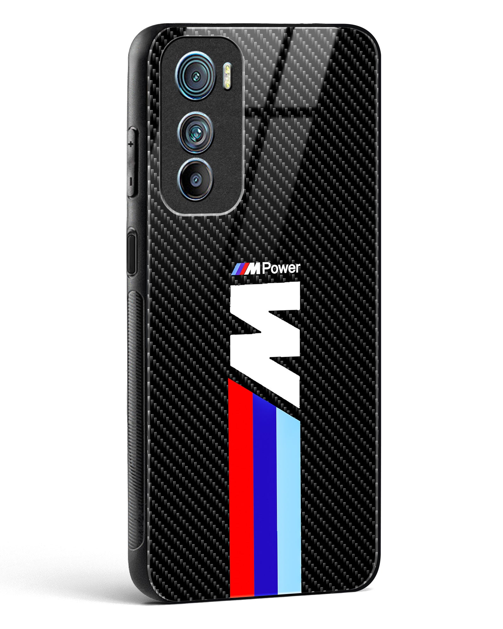 Cool Racing Striped Glass Phone Case-Motorola Edge 30