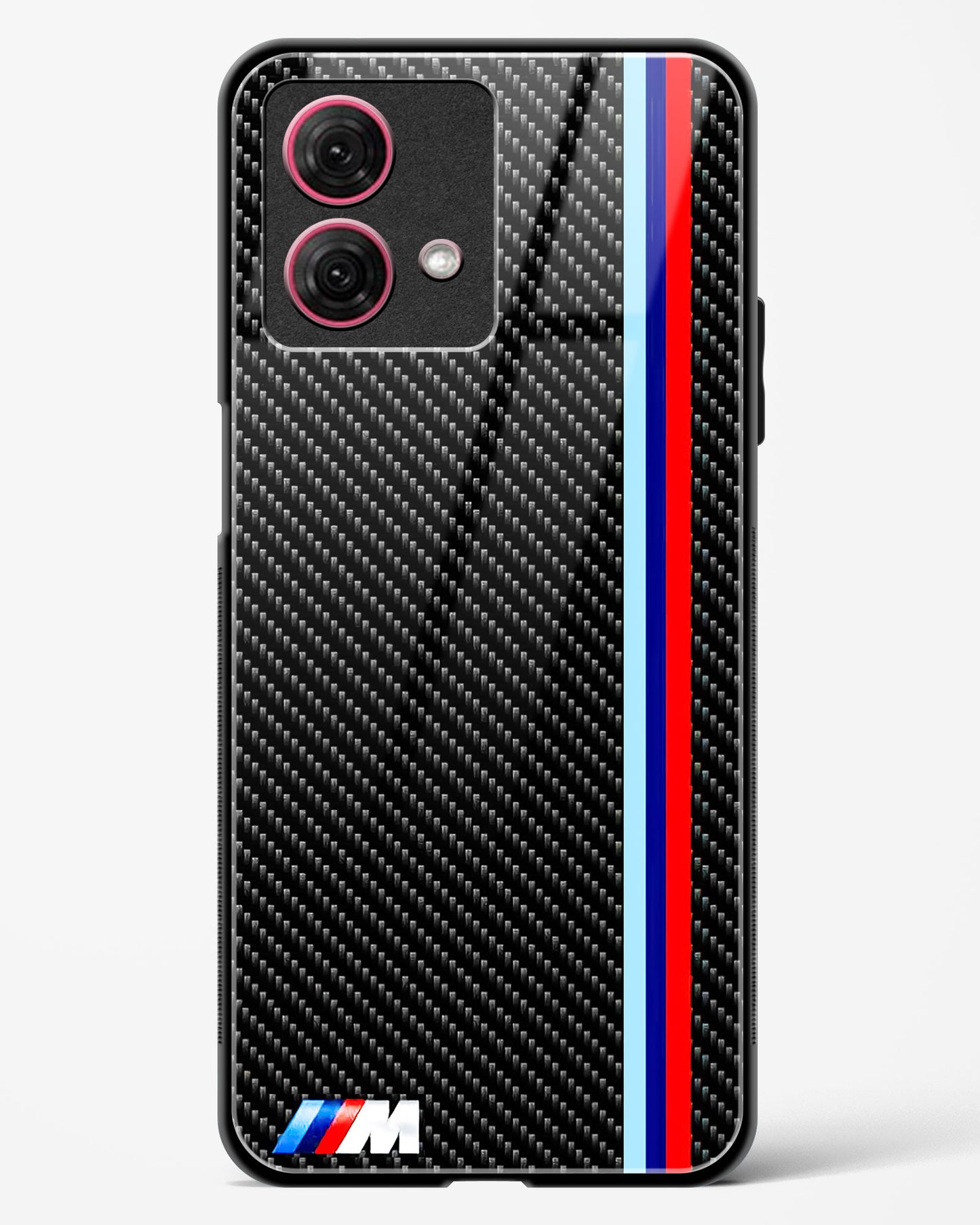 Cool Racing Stripes Glass Phone Case-Moto G84 5G