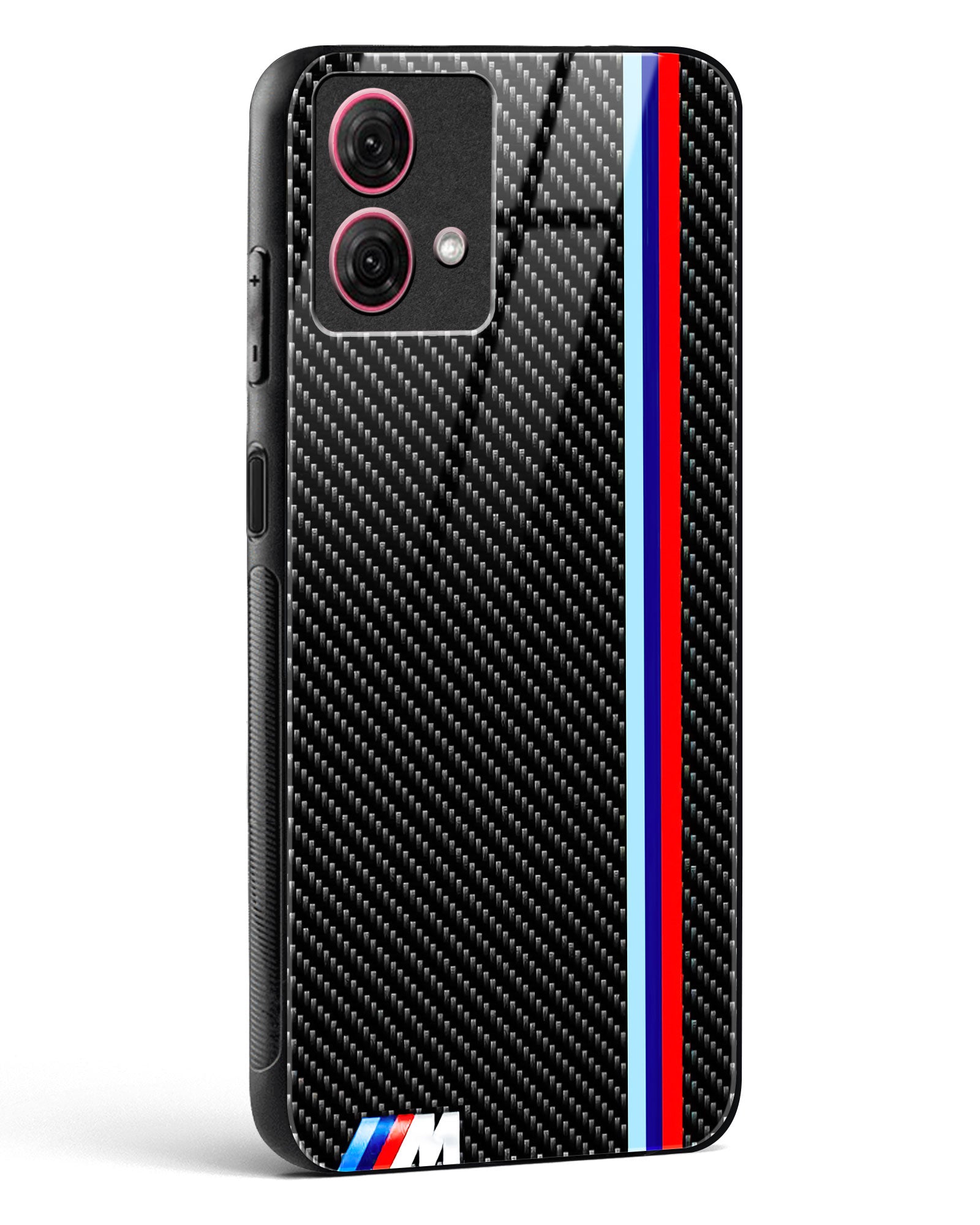 Cool Racing Stripes Glass Phone Case-Moto G84 5G