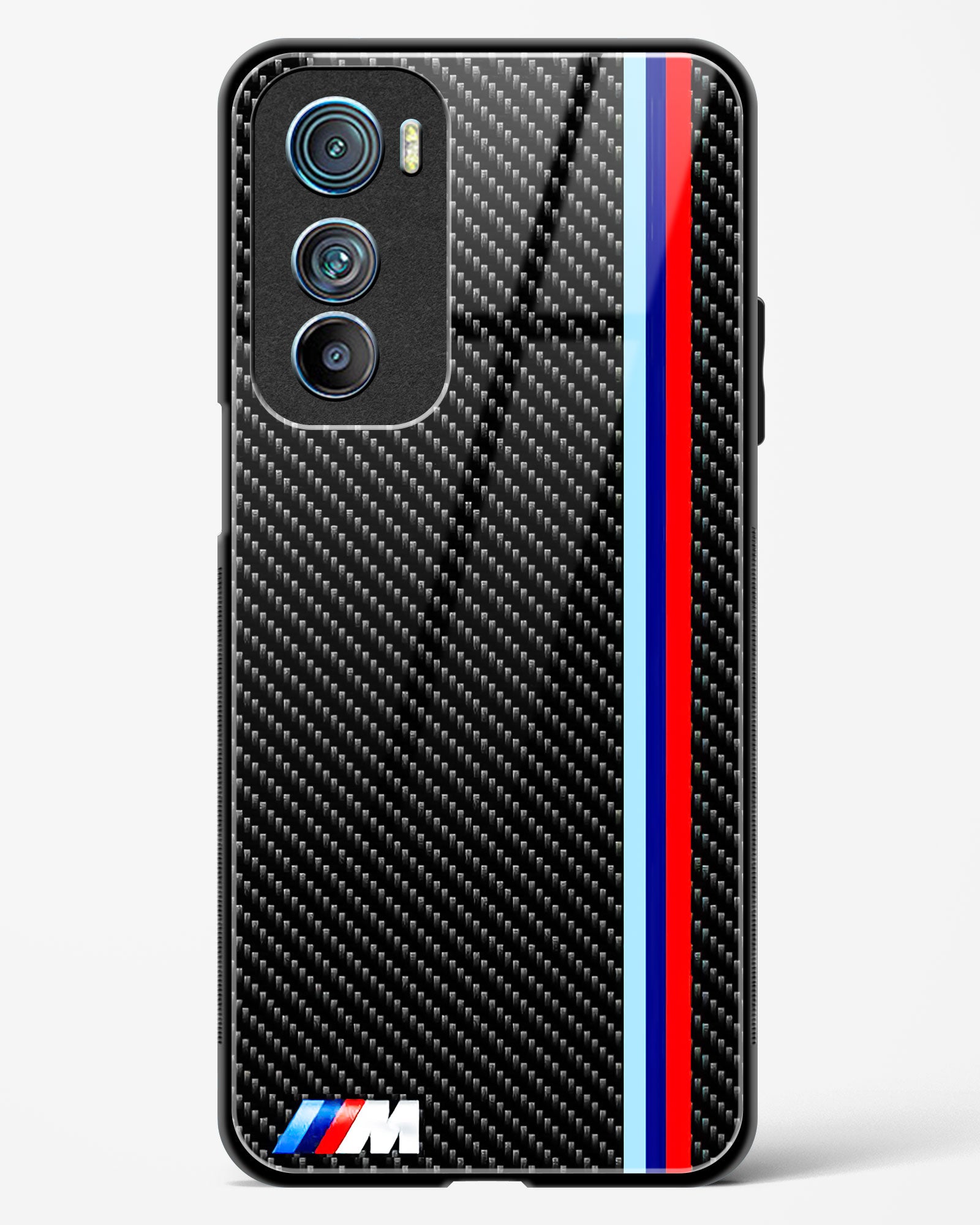 Cool Racing Stripes Glass Phone Case-Motorola Edge 30