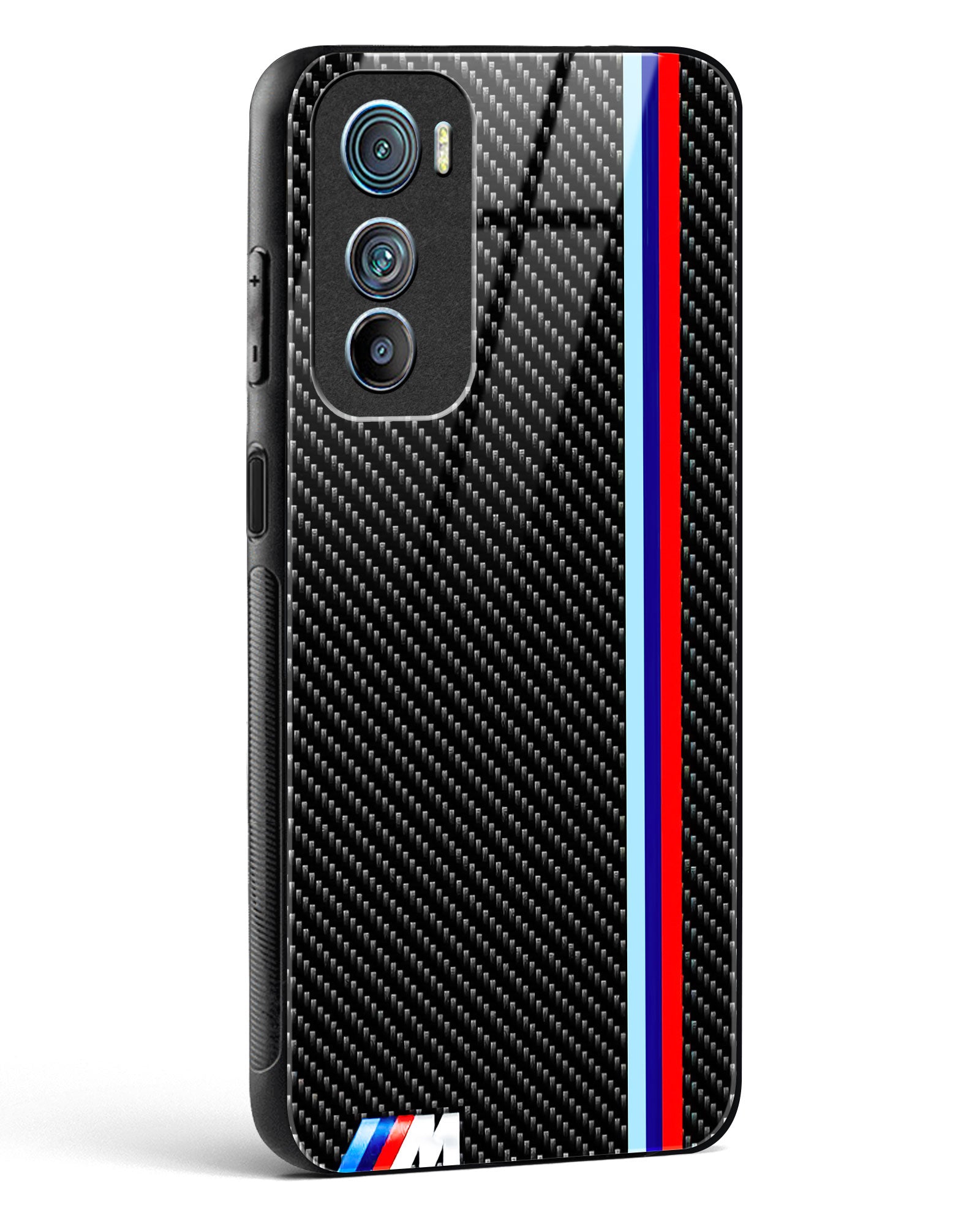 Cool Racing Stripes Glass Phone Case-Motorola Edge 30