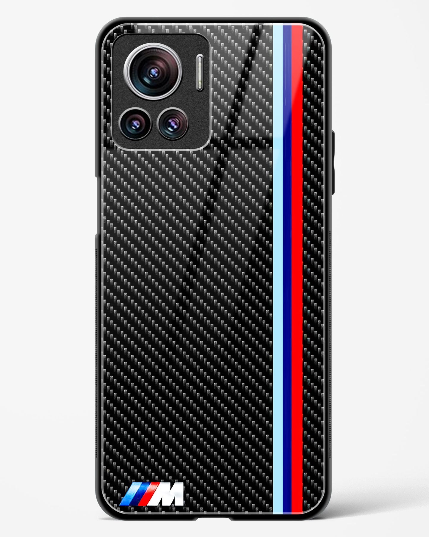 Cool Racing Stripes Glass Phone Case-Motorola Edge 30 Ultra