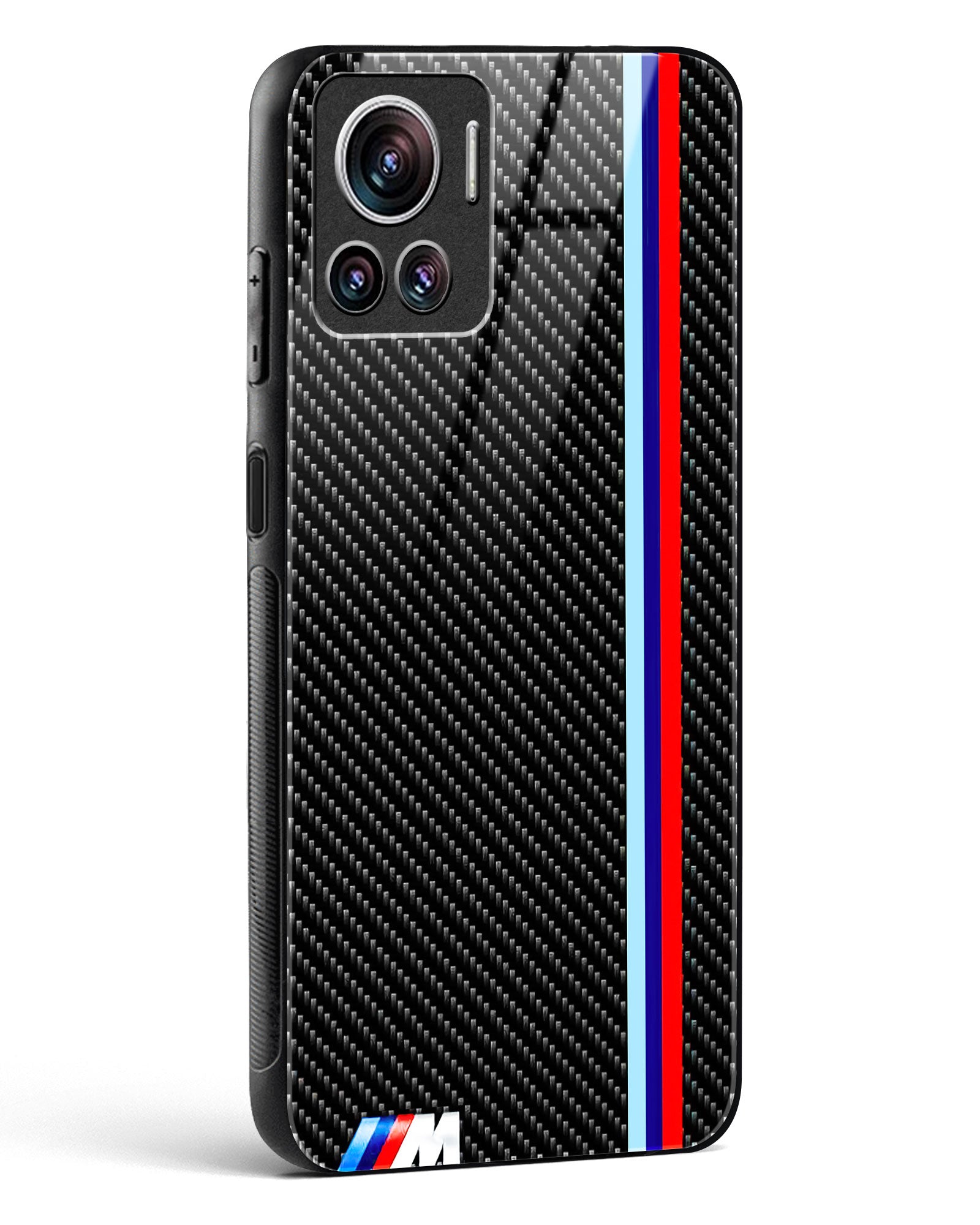 Cool Racing Stripes Glass Phone Case-Motorola Edge 30 Ultra