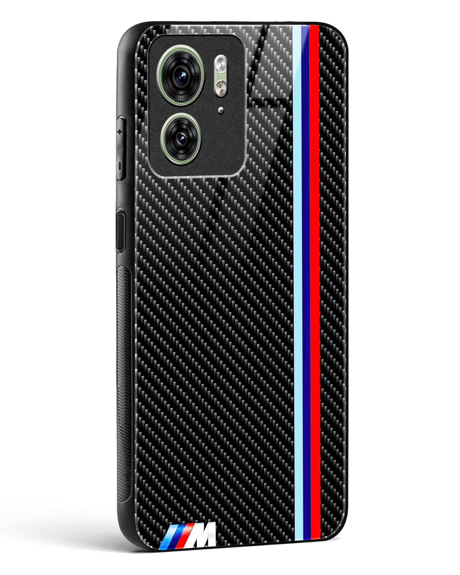 Cool Racing Stripes Glass Phone Case-Motorola Edge 40
