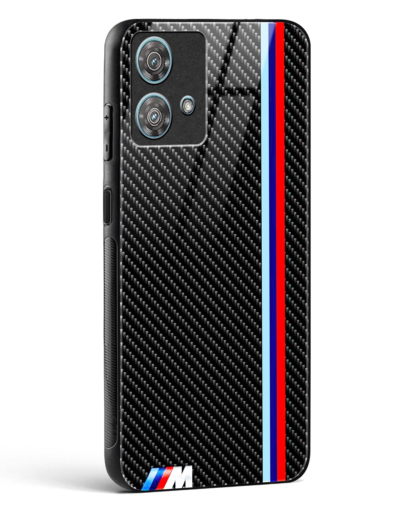Cool Racing Stripes Glass Phone Case-Motorola Edge 40 Neo