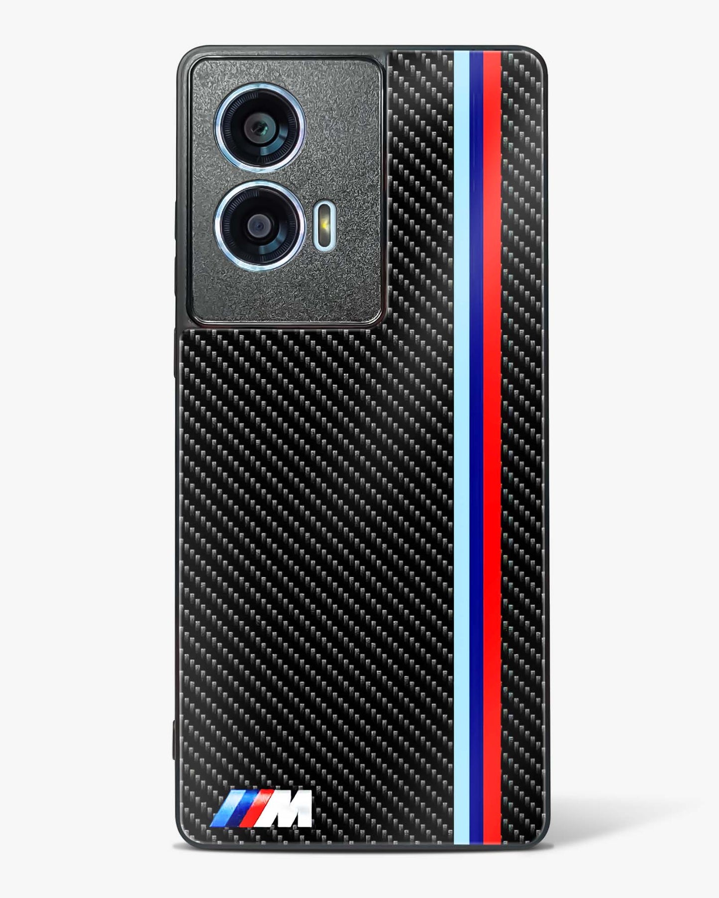 Cool Racing Stripes Glass Phone Case-Motorola Edge 50 Fusion