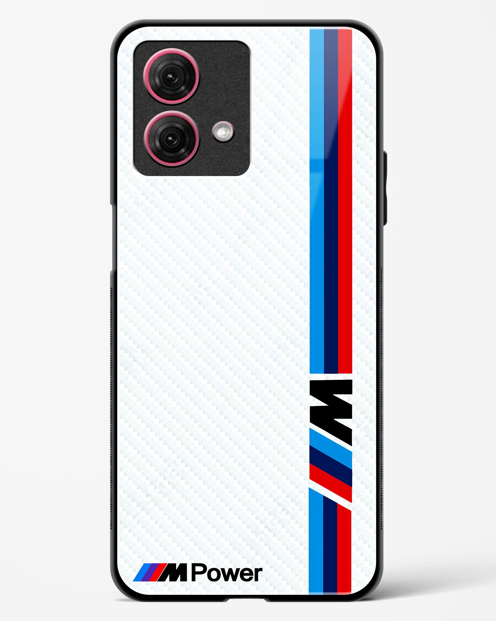 Cool Racing White Power Glass Phone Case-Moto G84 5G
