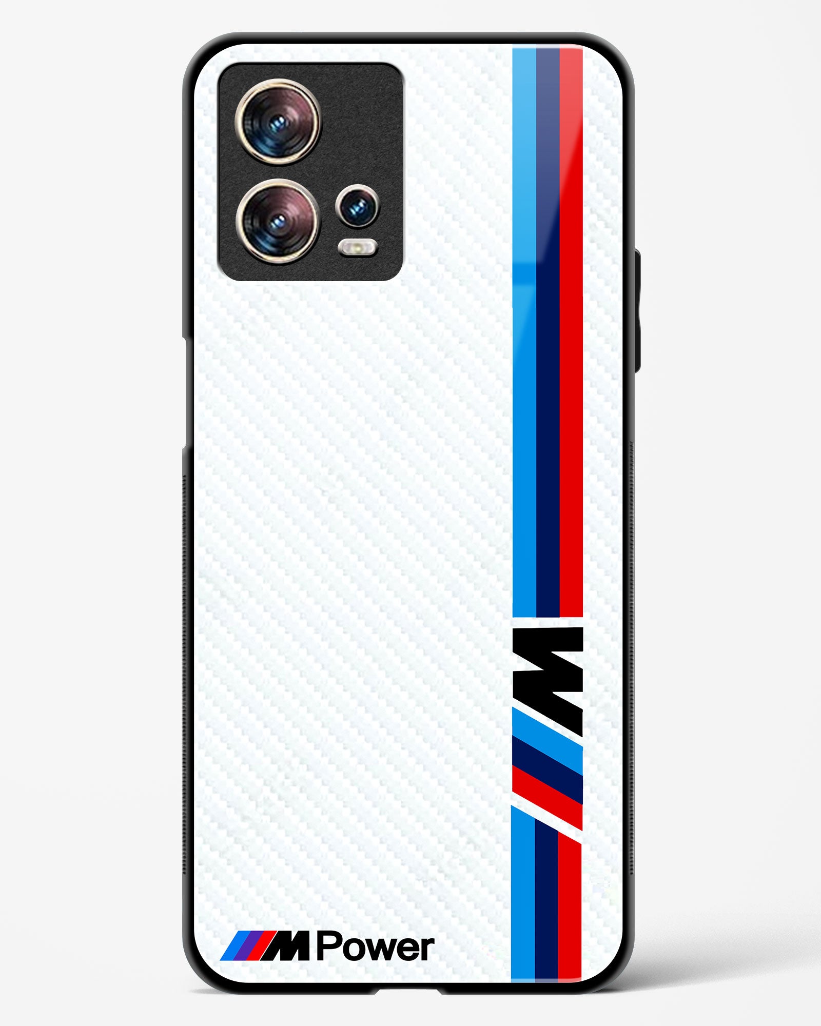 Cool Racing White Power Glass Phone Case-Motorola Edge 30 Fusion