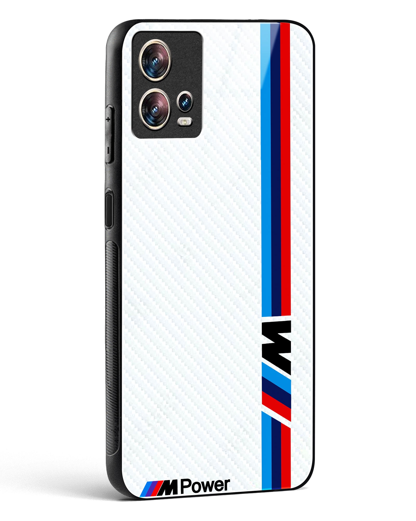 Cool Racing White Power Glass Phone Case-Motorola Edge 30 Fusion