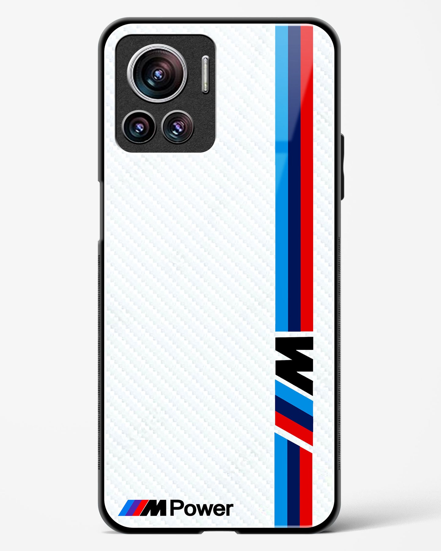 Cool Racing White Power Glass Phone Case-Motorola Edge 30 Ultra