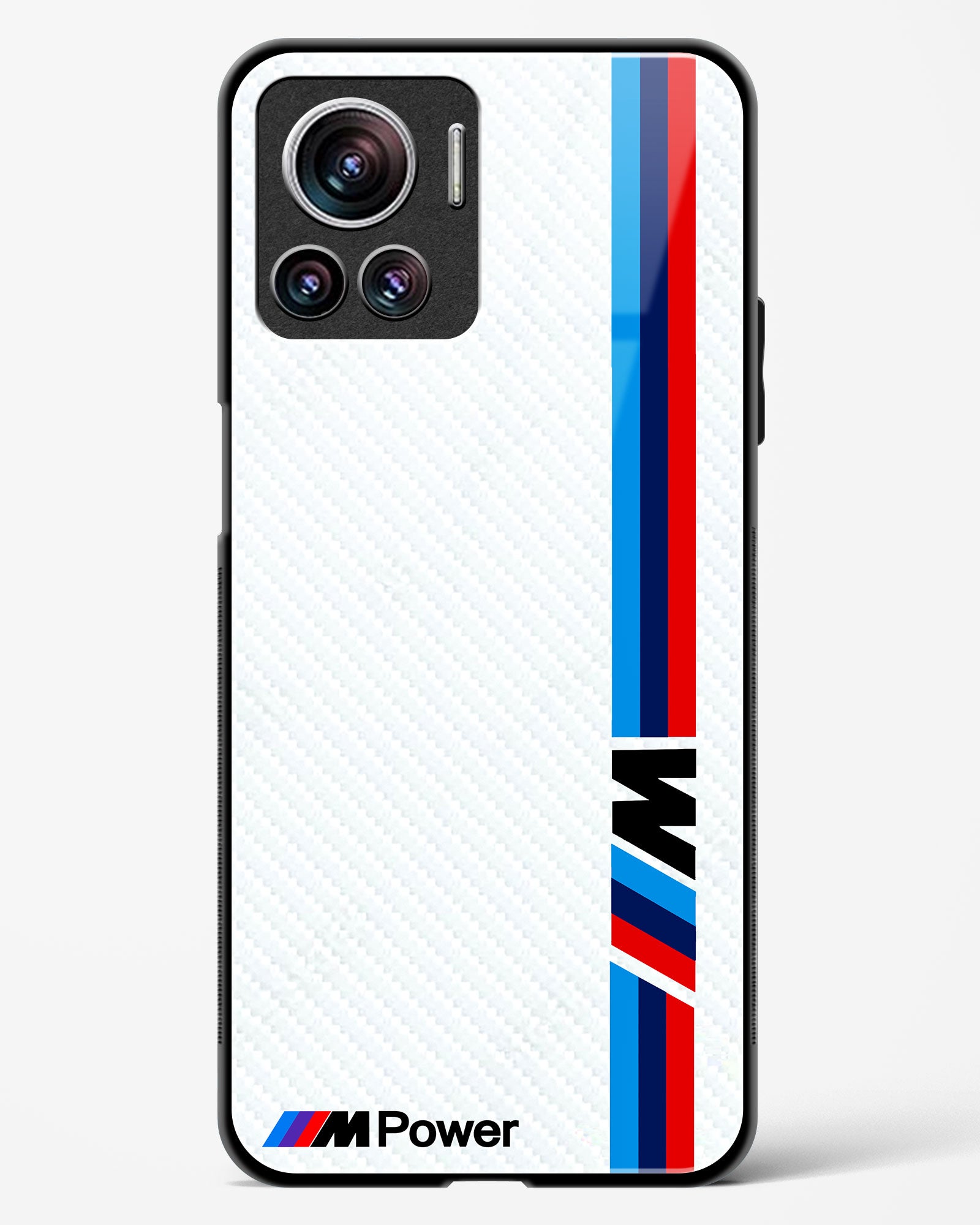 Cool Racing White Power Glass Phone Case-Motorola Edge 30 Ultra