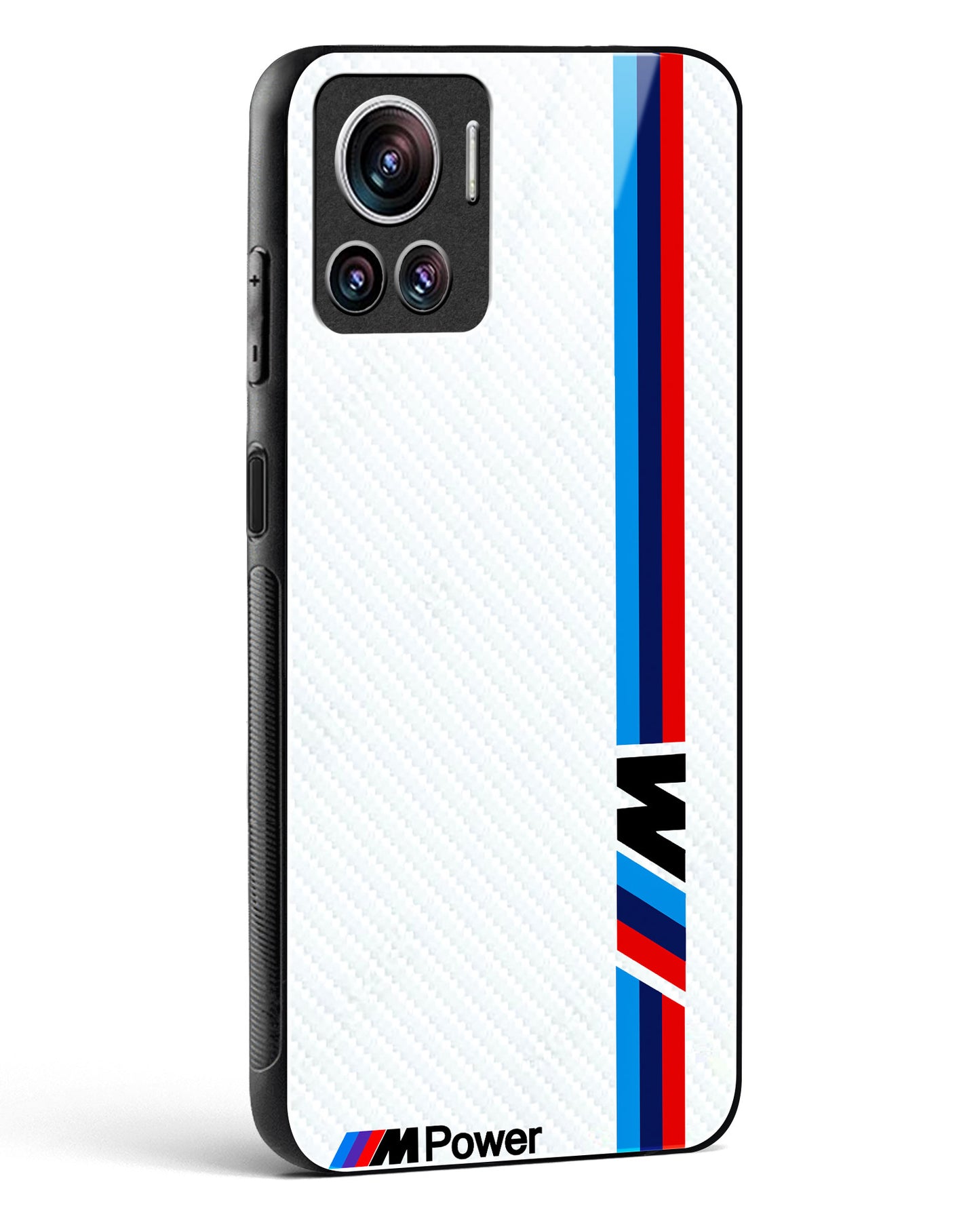 Cool Racing White Power Glass Phone Case-Motorola Edge 30 Ultra