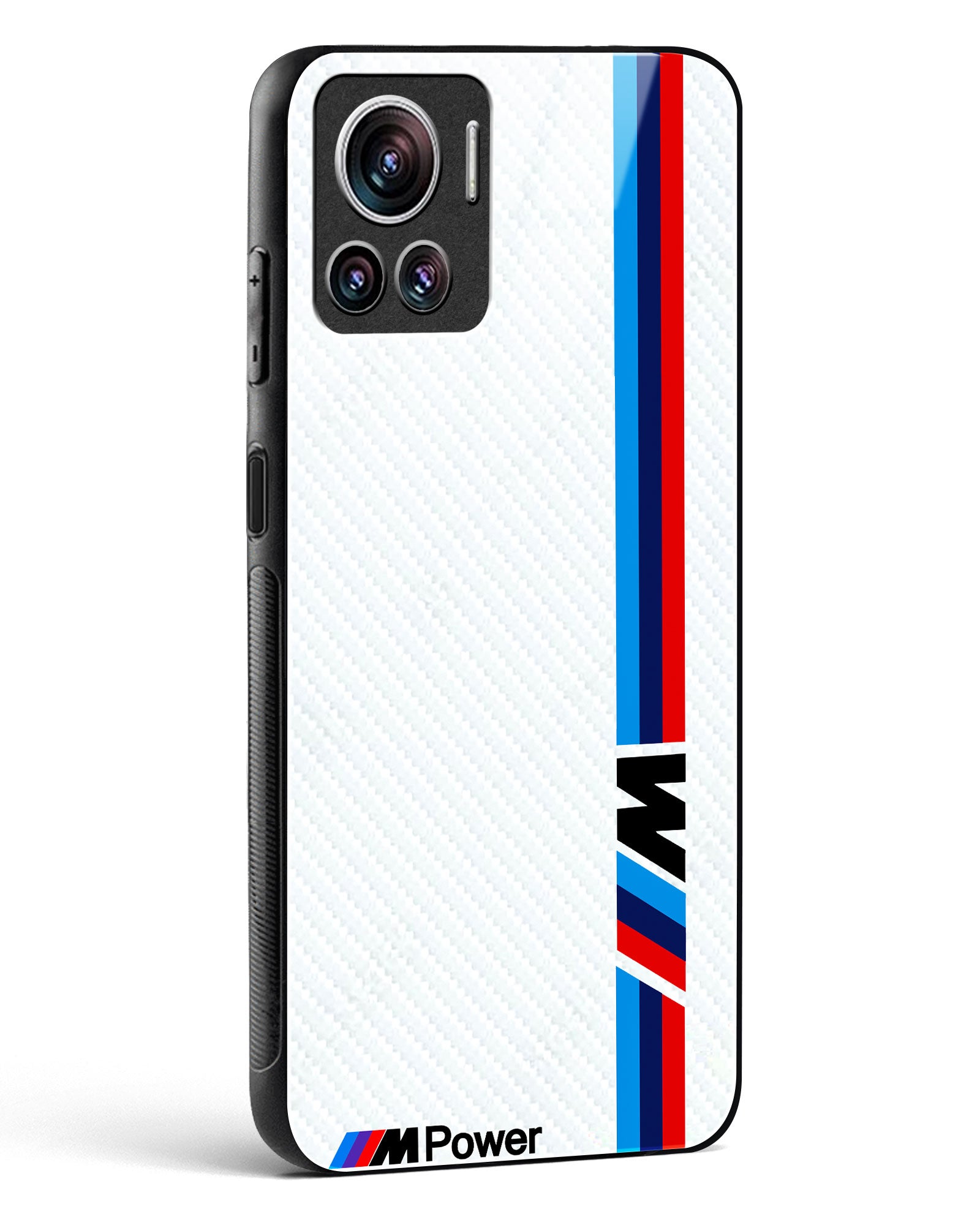 Cool Racing White Power Glass Phone Case-Motorola Edge 30 Ultra
