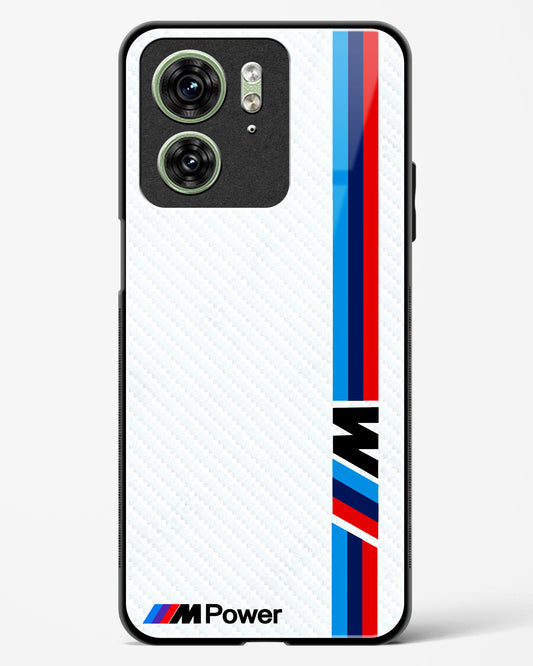 Cool Racing White Power Glass Phone Case-Motorola Edge 40
