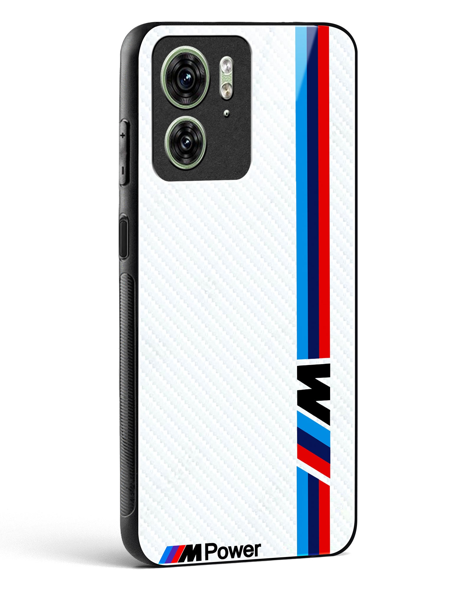 Cool Racing White Power Glass Phone Case-Motorola Edge 40
