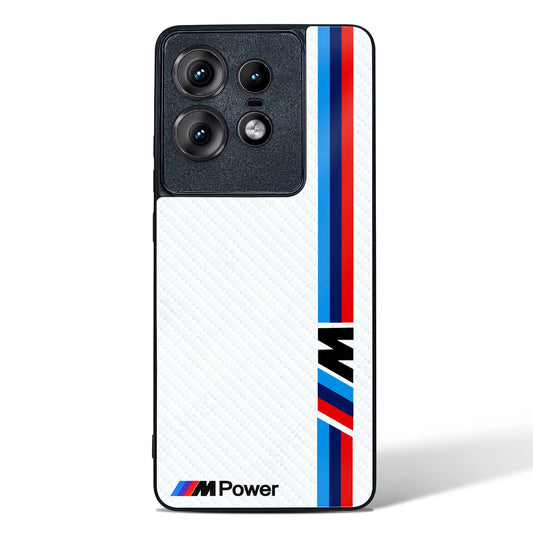 Cool Racing White Power Glass Phone Case-Motorola Edge 50 Pro