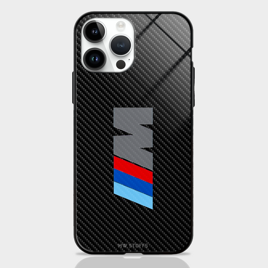 Cool Racing Stripes Black Carbon Pattern Printed Glass Case -  - MW Stuffs - 